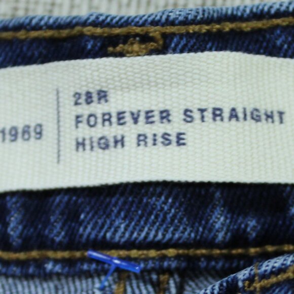 Gap Size 28 Forever Straight High Rise Blue Jeans - Picture 4 of 6